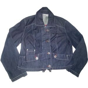 Chico’s Blue Pearl Denim Jacket NWT Size 1